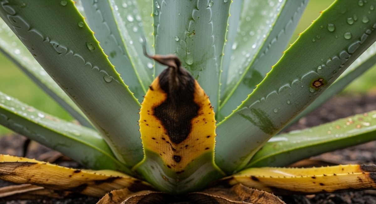 アガベ 雨ざらし
