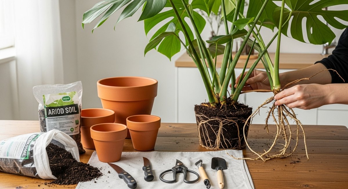 モンステラの株分け