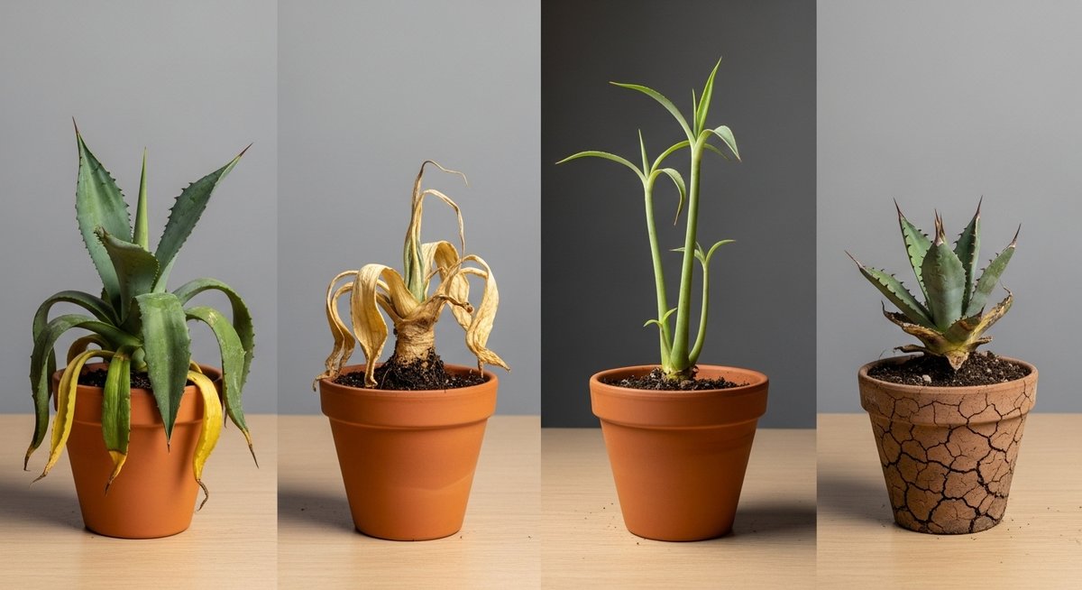 アガベ 水切れ サイン