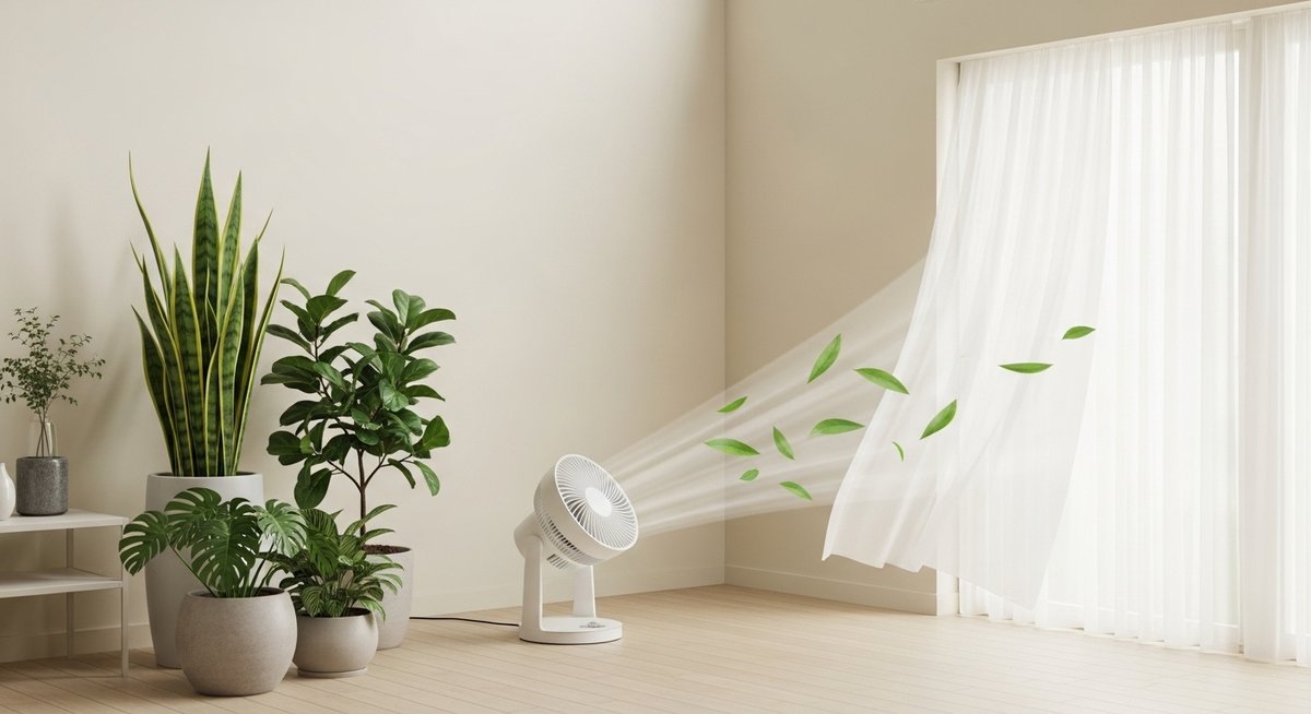 観葉植物 サーキュレーターつけっぱなし