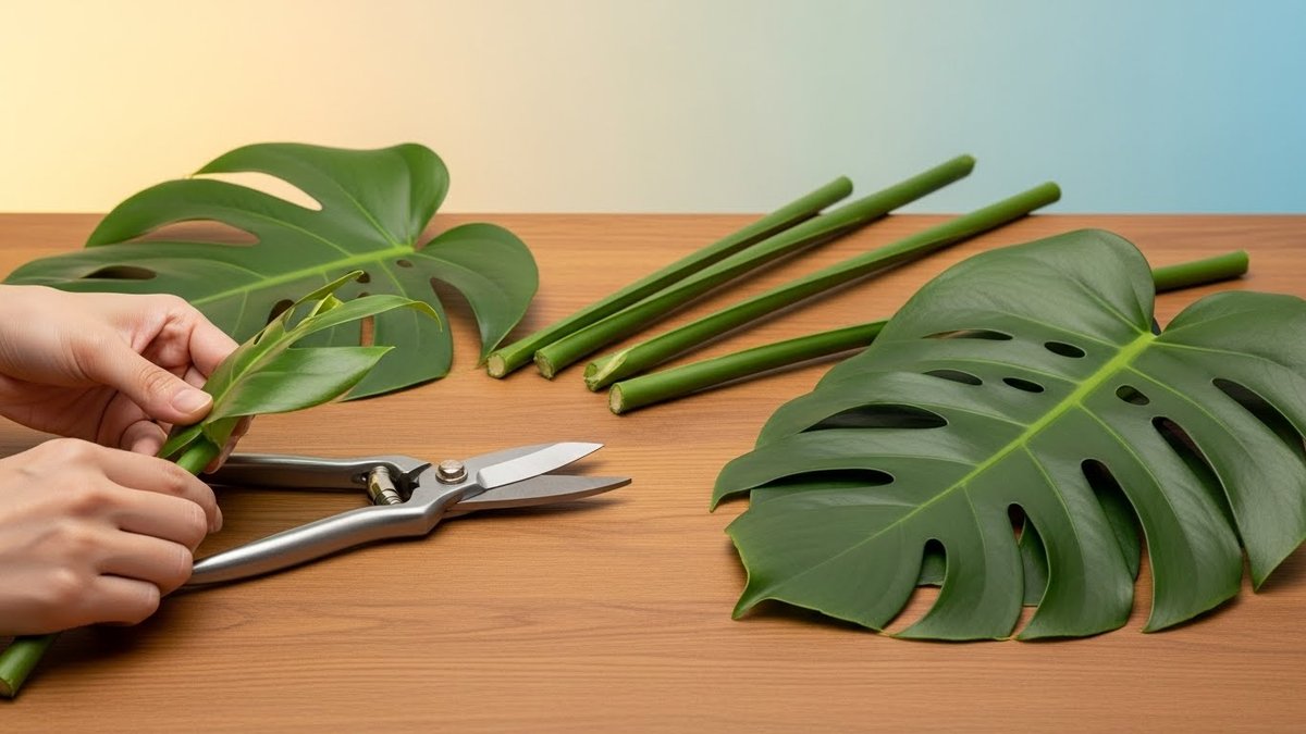 モンステラ まっすぐにしたい