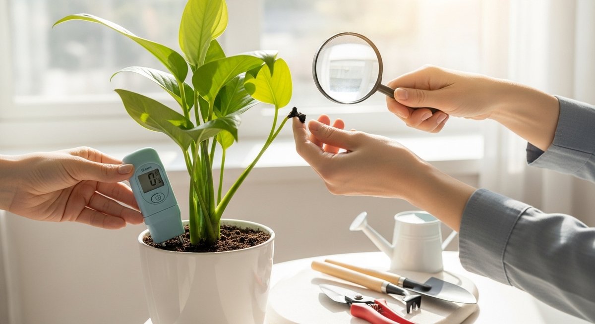 モンステラ 新芽 黒い