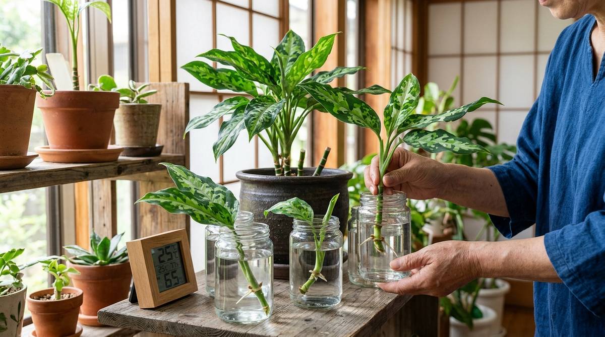 アグラオネマピクタムの挿し木で失敗しにくい増やし方と管理のコツ
