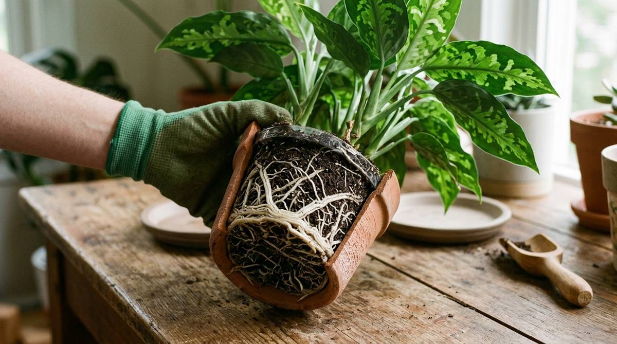 アグラオネマピクタムの植え替えの時期と失敗しにくい鉢や用土の選び方