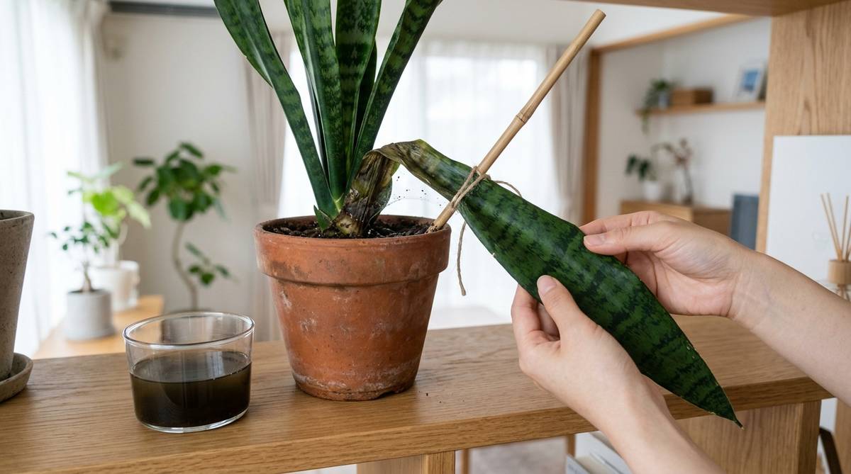 サンスベリア 葉が倒れる