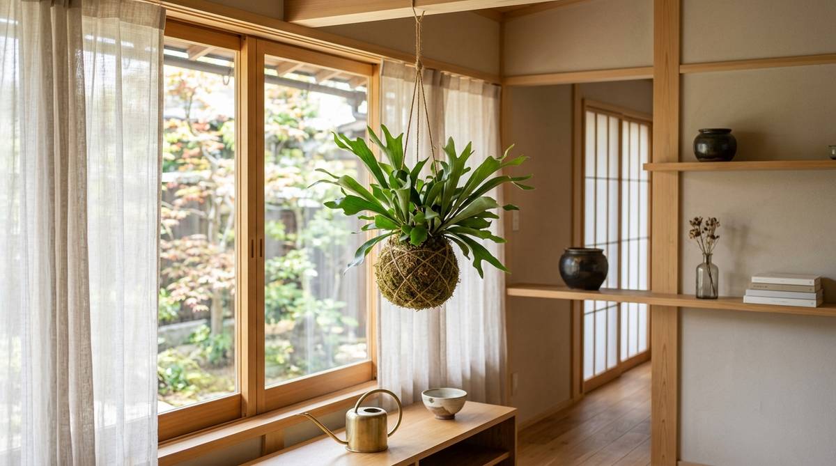 コウモリラン 苔玉の作り方