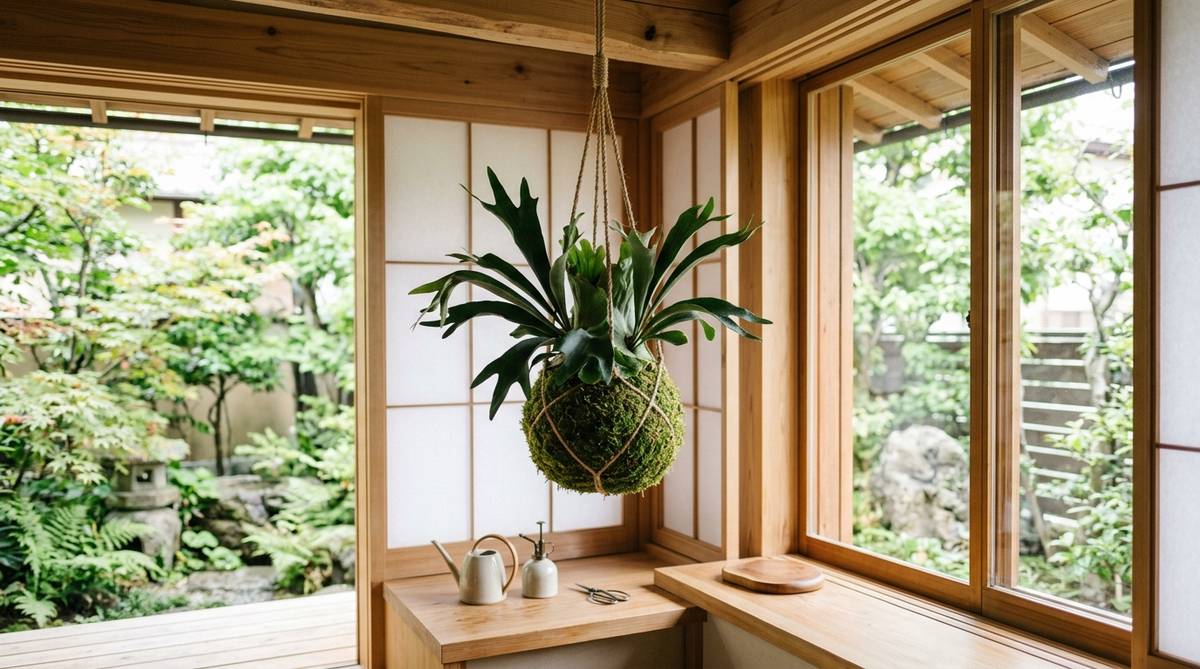 コウモリラン 苔玉の作り方