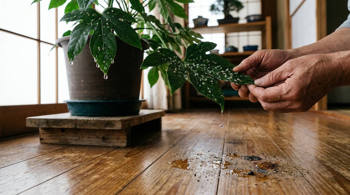 観葉植物 床がベタベタ