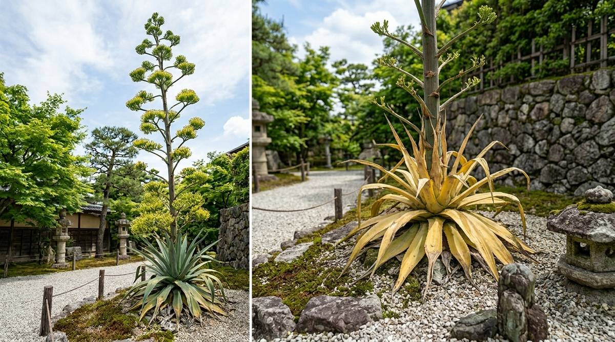 アガベ 花が咲くと枯れる