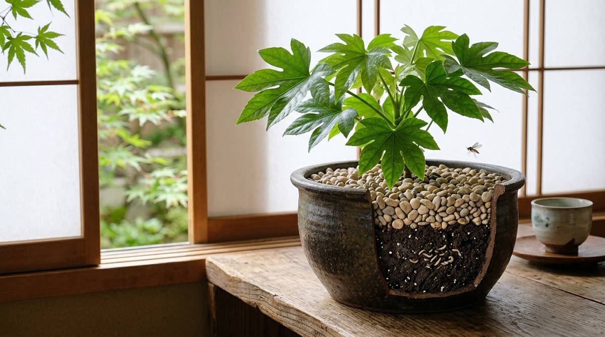 観葉植物 化粧石 虫