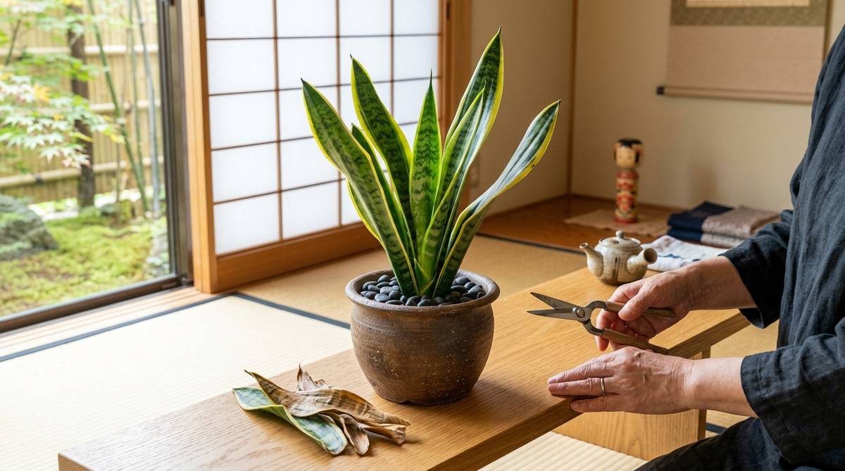サンスベリア 枯れた葉 切る
